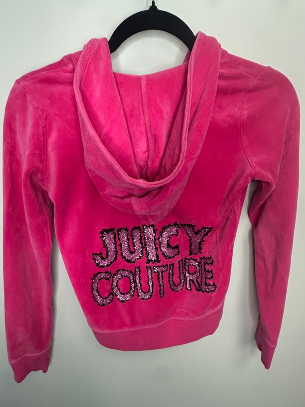 juicy couture black label velour zip up hoodie by terry robertson